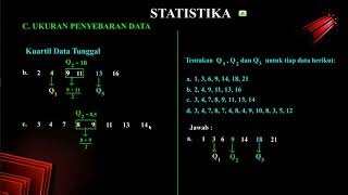 STATISTIKA MATERI JANGKAUAN DAN KUARTIL [upl. by Mayfield]