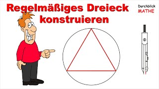 Mit Zirkel Dreieck konstruieren Umkreis ist gegeben [upl. by Nnyla]