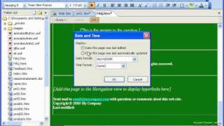 FrontPage Tutorial Inserting Date amp Time Stamps Microsoft Training Lesson 67 [upl. by Shena]