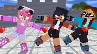 COUPLE DANCE  CHICKEN WINGS MEME  GANGNAM STYLE DANCE  MAIZEN EIN APHAMU  Minecraft Animation [upl. by Anstice]