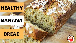 BANANA OATMEAL BREAD  HEALTHY AND EASY OATMEAL BANANA BREAD RECIPE [upl. by Einnij]