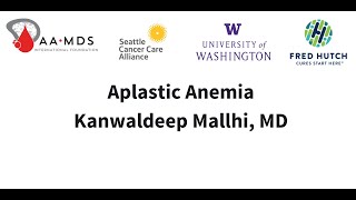 8th Seattle Patient Conference  Aplastic Anemia [upl. by Yretsym]