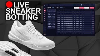 🔴 LIVE COP  Botting The Kobe Protro Halo White FJ9364100 [upl. by Enayr]