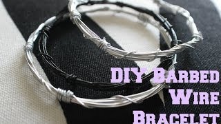 DIY ACCESSORIES Barbed Wire Bracelet Tutorial [upl. by Ashok]