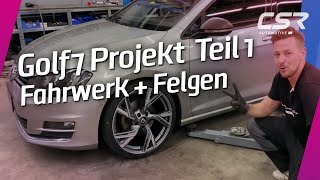 Golf 7 Tuningprojekt Teil 1  Fahrwerk und Felgen [upl. by Ynohtnaeoj]