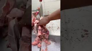 Whole Mutton Leg Expert Meat Cutter Breakdown Make A Small Cubes shorts [upl. by Lehteb]