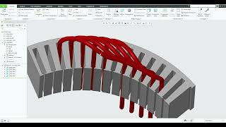 Hair pin conductor forming in creo Hair pin 3D conductor stator pack Like subcribe amp share [upl. by Idaline839]