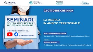 Seminario Centro Studi Professioni Sanitarie la ricerca in ambito territoriale [upl. by Markman]