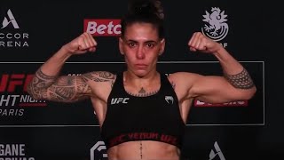 Joselyne Edwards and Nora Cornolle  Official Weighins  UFC Fight Night Gane vs Spivak [upl. by Malinde]