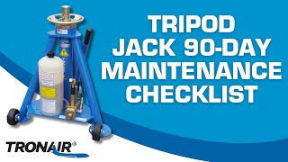 Aircraft Tripod Jack 90Day Maintenance Checklist  Tronair [upl. by Diantha]