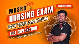 MHSRB Nursing Officer Exam 2024  Key Paper Explanation  Expert Analysis by NG Naik Sir  Nidhya [upl. by Atsed720]