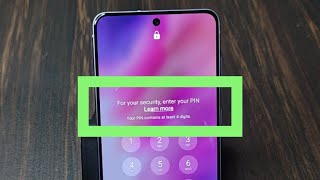 For Your Security Enter Your PIN Samsung [upl. by Ahsimal]