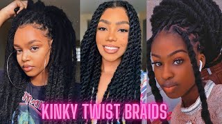 Kinky Afro Twist Braids Compilation 2022💕💞 [upl. by Hgielrebma]