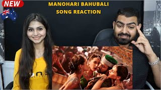 MANOHARI FULL VIDEO SONG REACTION  Bahubali Telugu  Prabhas  Australian Reaction  EPIC SONG [upl. by Aruam]