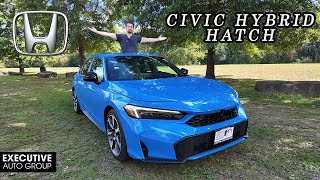 2025 Honda Civic Hybrid Touring Hatchback  Most Efficient Civic Ever [upl. by Fredrika]