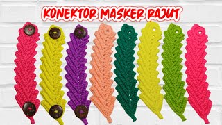 Konektor Masker Rajut Motif Bulu Merak  How to make a Peacock Geathers Mask Connector Crochet [upl. by Richmal]