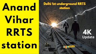 Anand vihar RRTS station  Delhi 1st underground rrts station  rslive  4k [upl. by Llirred198]