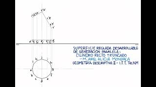 Cilindro Recto Truncado  Geometría Descriptiva [upl. by Erreip]