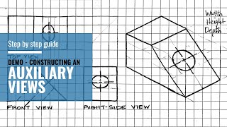 Step by Step Guide  Construct an Auxiliary View [upl. by Abagael714]