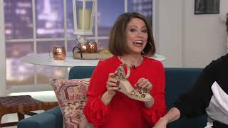 Vince Camuto Leather Espadrille Wedges  Venerly on QVC [upl. by Ayirp]