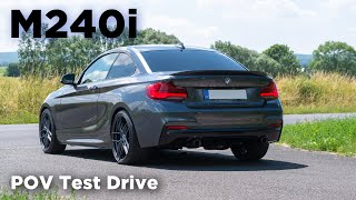 BMW M240i POV Test Drive Stage 2 Performance Exhaust amp Eventuri Air Intake [upl. by Eniarrol]