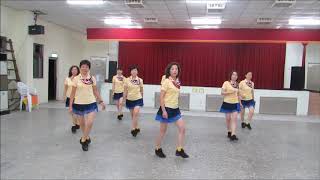 TO THE MOON line dance 飛我上月亮 2018 公舞 [upl. by Naellij]