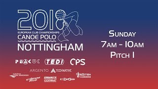 2018 Canoe Polo  European Club Championships 7am  10am Pitch 1 [upl. by Watkin504]