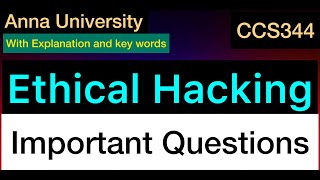 Ethical Hacking  Important Questions  Anna University  Tamil [upl. by Otilia]