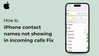 iPhone contact names not showing in incoming calls Fix  iOS  2024 [upl. by Rossy]