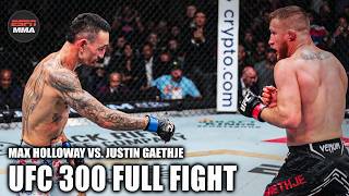 UFC FULL FIGHT Max Holloway vs Justin Gaethje UFC 300 – April 13 2024  ESPN MMA [upl. by Dewhurst213]