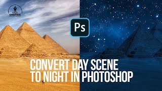 Convert Day Scene to Night in Photoshop  Unbelievably Easy Way To Turn DAY Into NIGHT In Photoshop [upl. by Llednahc]