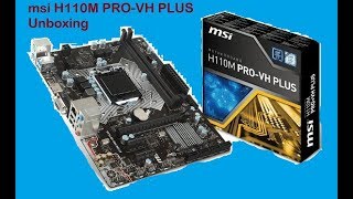 MSI H110M Pro vh plus Motherboard unboxing  HDMI  USB 30  My Fun Tech [upl. by Goodkin]