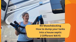 How to dump rv tanks into house septic 2 ways Family TravelRVERs [upl. by Aivon451]