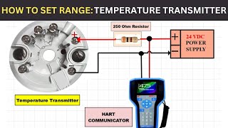 How to Set Range in Temperature Transmitter using HART Communicator [upl. by Tarttan]