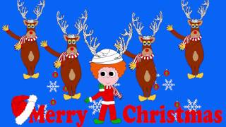 Five Little Reindeers Christmas nursery rhyme songs for children kids toddlers [upl. by Gratia341]