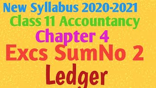 New Syllabus 20202021 Class 11 Accountancy Chapter 4  Exercise Sum No 2 ledger in tamil [upl. by Poll]