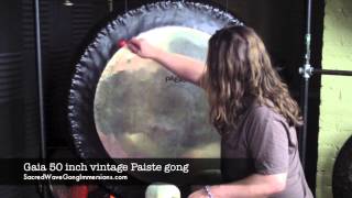 50quot Paiste Gong quotGaiaquot at Sacred Wave Gong Immersions [upl. by Annaul]