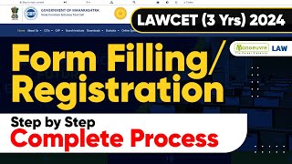 MH LAW CET3 yrs 2024  Registration Started  Step By Step Form Filling  Must Watch [upl. by Jarad]