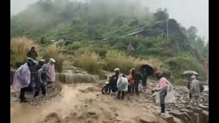 BP HighWay Condition  Roshi River Washed the BP HighWay in Nepalthok [upl. by Greenleaf718]