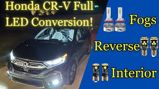 HONDA CRV LED LIGHTS CONVERSION  SUPER BRIGHT [upl. by Eyk]