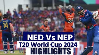 Netherlands vs Nepal T20 World Cup 2024 7th Match Highlights NED vs NEP Full Highlights [upl. by Leiand22]