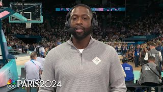 Dwyane Wade goes indepth on Steph LeBron and Wembanyama after gold medal game  Paris Olympics [upl. by Bernadina18]