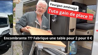 Vanlife  Trop encombrante  Fabrique une table pour 2 pour 0€ [upl. by Koffler]