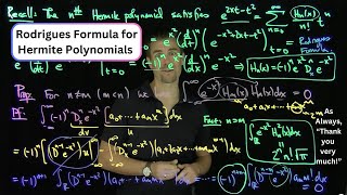 Rodrigues Formula for Hermite polynomials and Orthogonality [upl. by Atterg628]