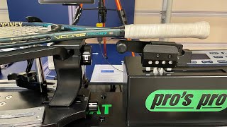 Stringing mains on 19 Yonex VCore 97 PRO [upl. by Ecire]