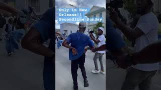 Can your City PARTY like this neworleans shortsfeed shorts secondline sunday footwork [upl. by Nosyd398]