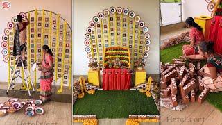 Easy and beautiful Ganpati decoration ideas to welcome Bappa home 2023 ganpati ganeshchaturthi [upl. by Tommy337]