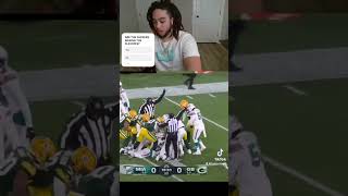 PACKERS VS MIAMI REACTION 🧀fyp football nfl reaction tiktok [upl. by Prunella]