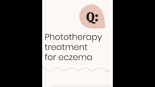 Phototherapy treatment for eczema [upl. by Ambros]