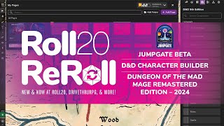 Roll20 ReRoll 10 Jumpgate Beta DampD Character Builder Waterdeep Dungeon of the Mad Mage Remaster [upl. by Kowatch920]